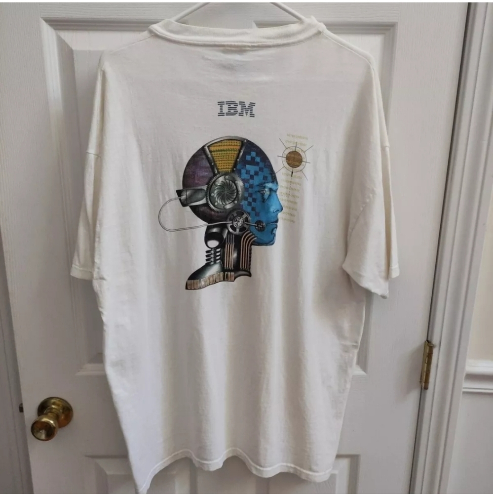 Vintage IBM Computer RS/6000 T Shirt Hanes Beefy -T Size XL